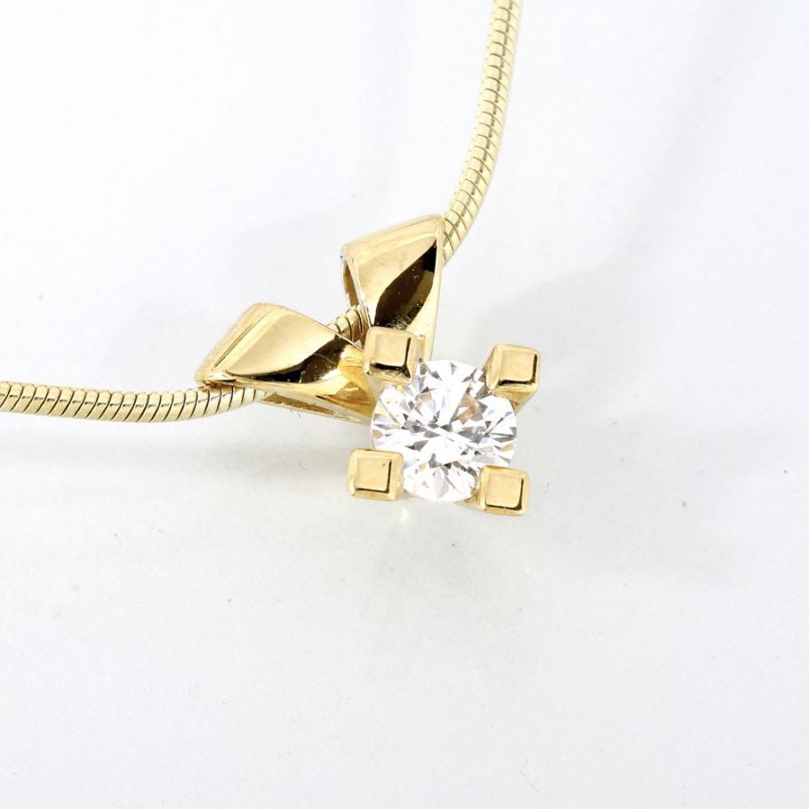 Jewelz Guld Diamant Vedhæng 0,50ct, til female, fra Jan Jørgensen