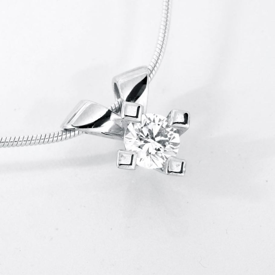 Jewelz Hvidguld Diamant Vedhæng 0,75ct, til female, fra Jan Jørgensen