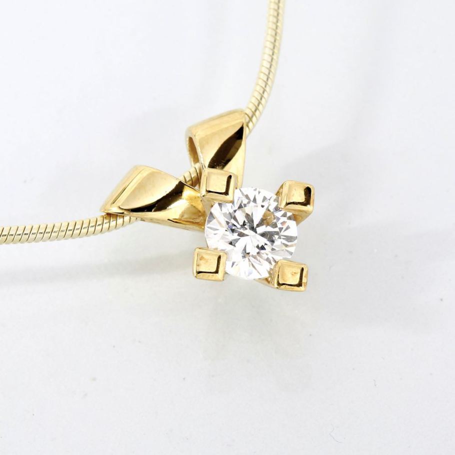 Jewelz Guld Diamant Vedhæng 0,75ct, til female, fra Jan Jørgensen