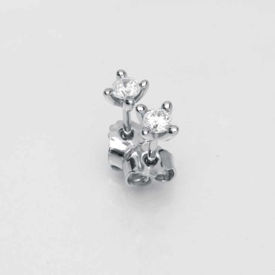 Luxuz Hvidguld Diamant Ørestik 0,35ct, til female; male; unisex, fra Jan Jørgensen