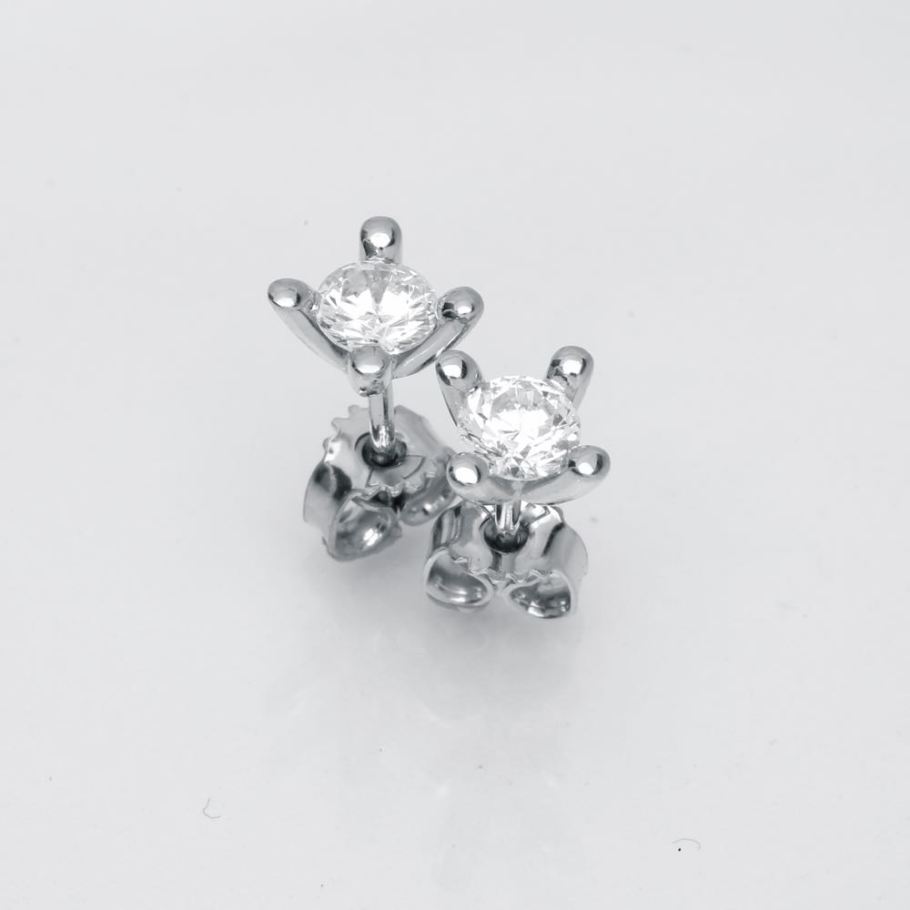 Luxuz Hvidguld Diamant Ørestik 0,75ct, til female; male; unisex, fra Jan Jørgensen