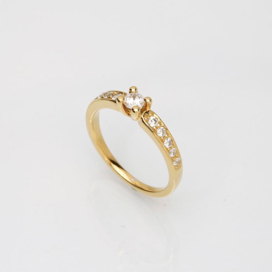 Luxuz Guld Diamant Ring 0,15ct +0,20, til female, fra Jan Jørgensen