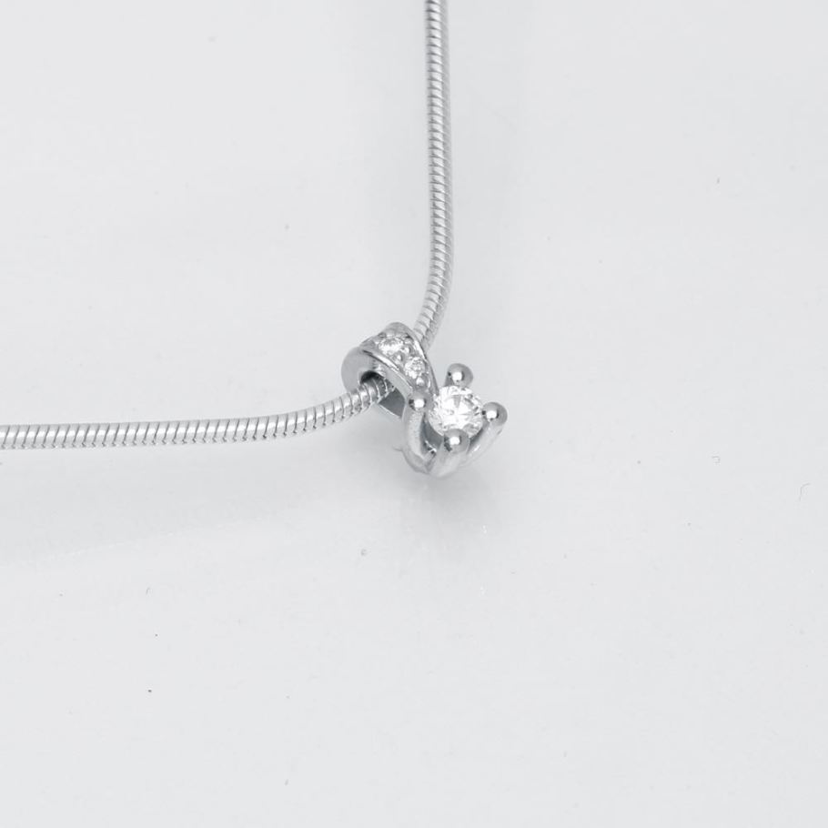 Luxuz Hvidguld Diamant Vedhæng 0,05ct+0,03ct, til female, fra Jan Jørgensen