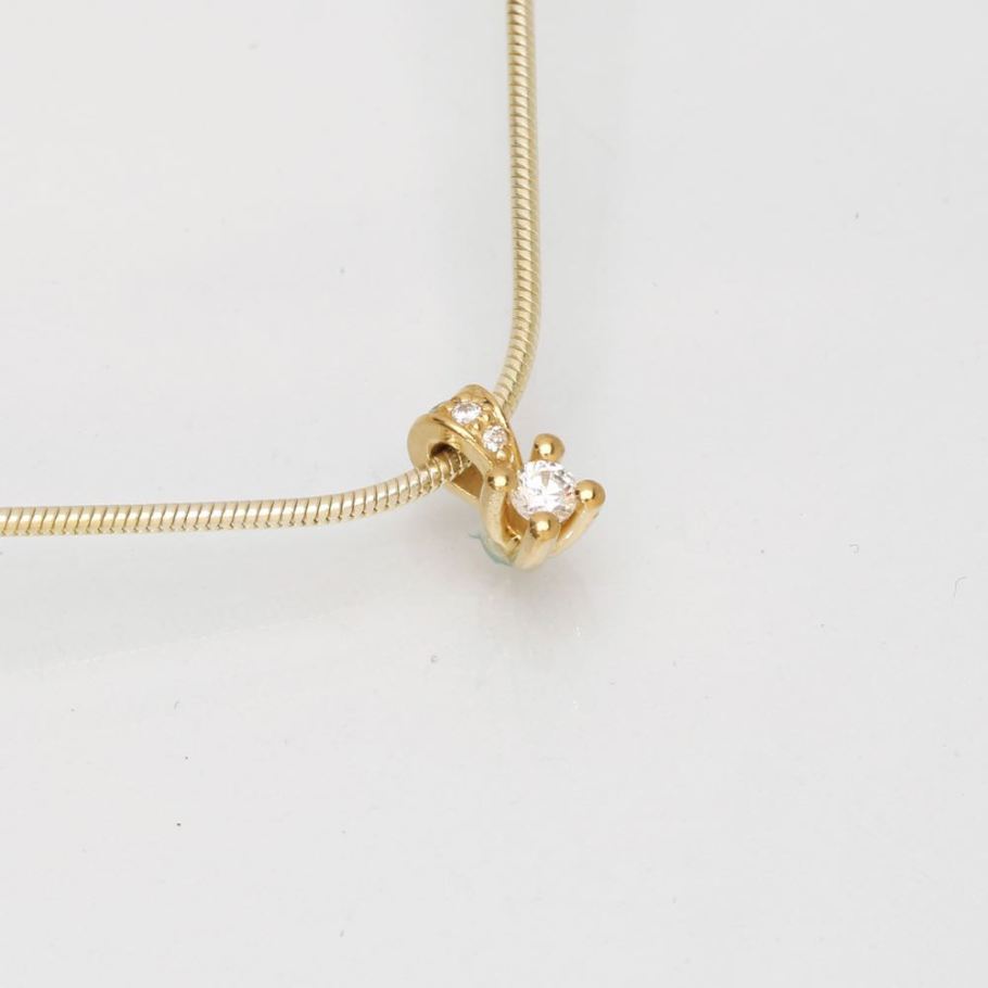 Luxuz Guld Diamant Vedhæng 0,05ct+0,03ct, til female, fra Jan Jørgensen