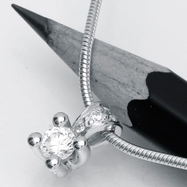 Luxuz Hvidguld Diamant Vedhæng 0,15ct+0,045ct, til female, fra Jan Jørgensen