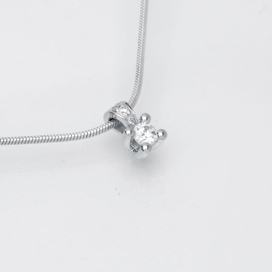 Luxuz Hvidguld Diamant Vedhæng 0,15ct+0,045ct, til female, fra Jan Jørgensen