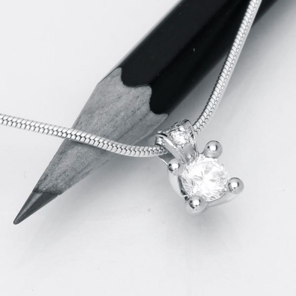 Luxuz Hvidguld Diamant Vedhæng 0,35ct+0,055ct, til female, fra Jan Jørgensen