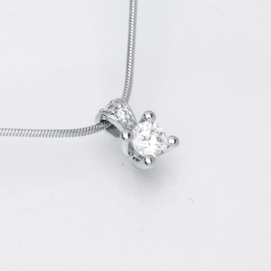 Luxuz Hvidguld Diamant Vedhæng 0,50ct+0,06ct, til female, fra Jan Jørgensen