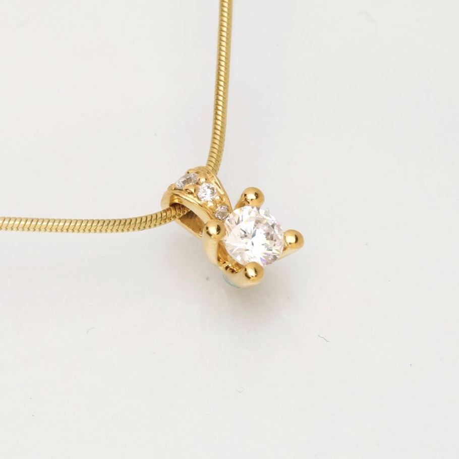 Luxuz Guld Diamant Vedhæng 0,50ct+0,06ct, til female, fra Jan Jørgensen