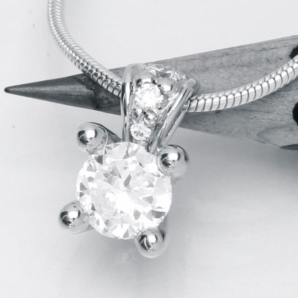 Luxuz Hvidguld Diamant Vedhæng 0,75ct+0,07ct, til female, fra Jan Jørgensen