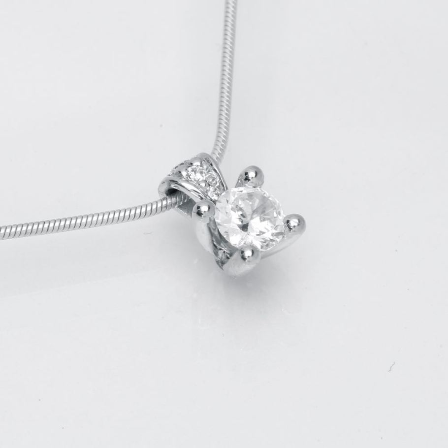 Luxuz Hvidguld Diamant Vedhæng 0,75ct+0,07ct, til female, fra Jan Jørgensen