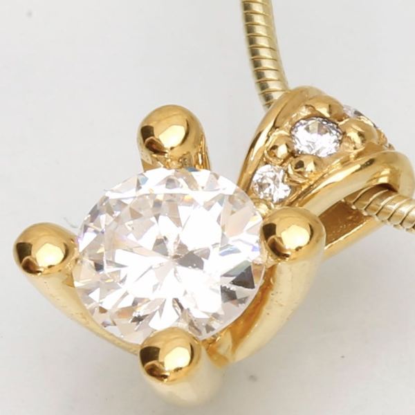 Luxuz Guld Diamant Vedhæng 1,01ct+0,075ct, til female, fra Jan Jørgensen