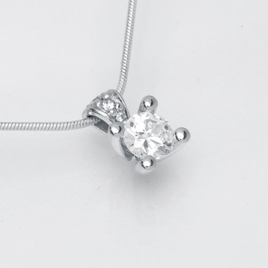 Luxuz Hvidguld Diamant Vedhæng 1,01ct+0,075ct, til female, fra Jan Jørgensen