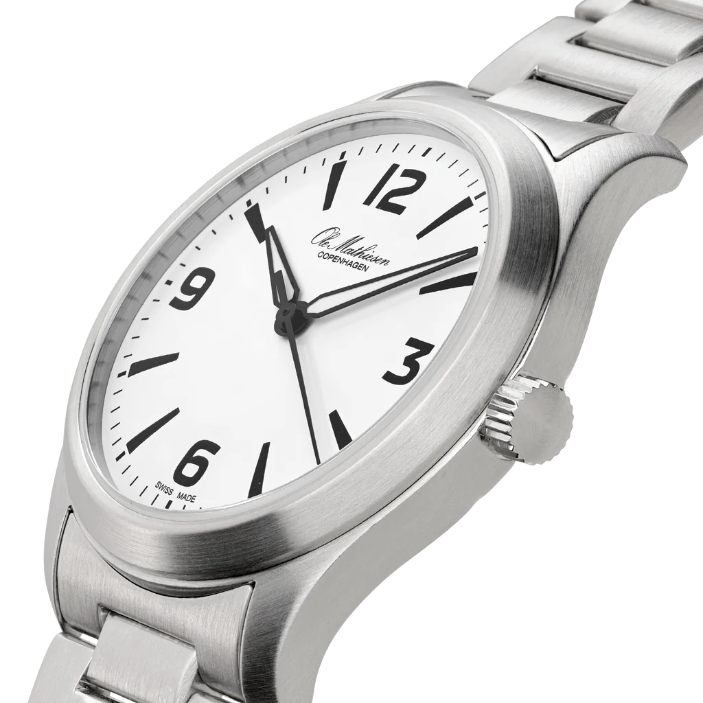 Ole Mathiesen 1919 Sportivo mens-size med lænke 40mm, fra Ole Mathiesen