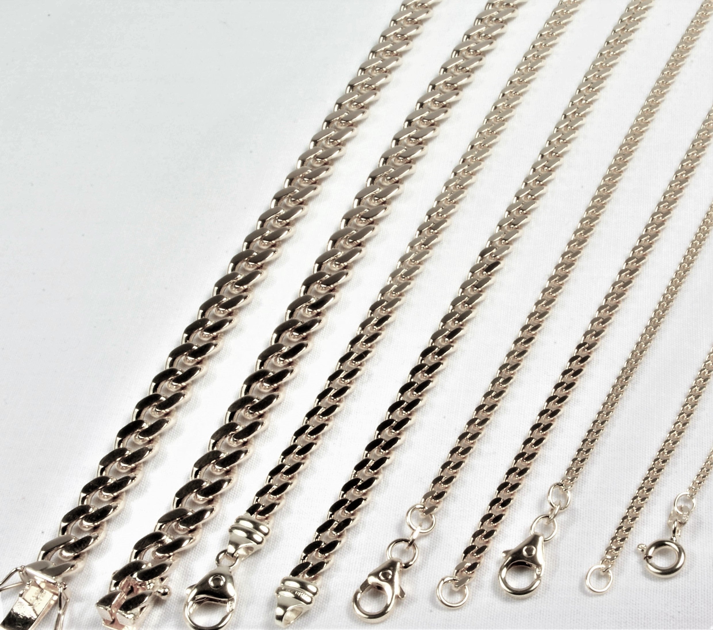 Sølv Panser Facet halskæde 45 cm, til female; male; unisex, fra BNH SØLVKÆDER