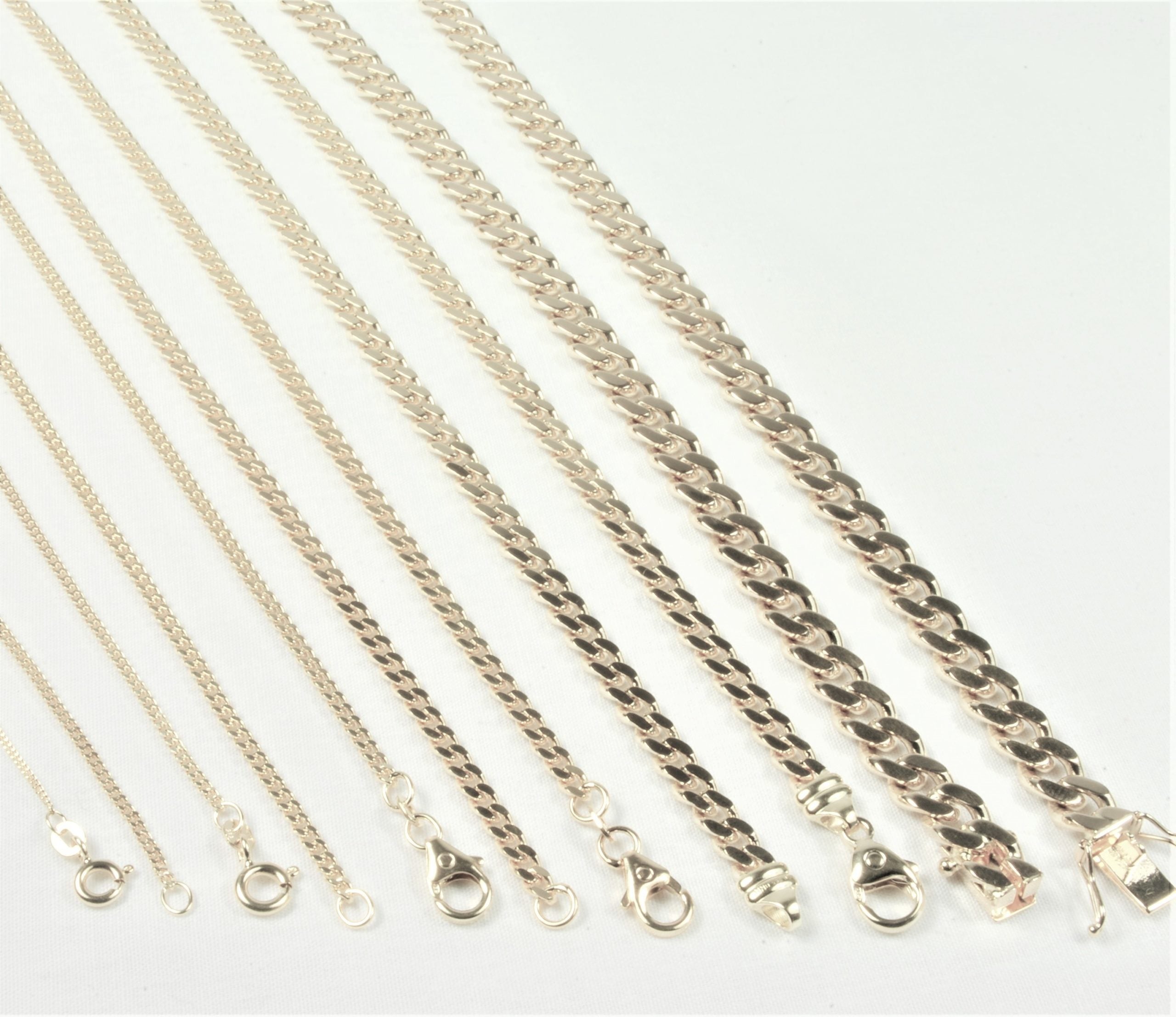 14Kt Hvidguld Panser Facet halskæde 55cm, i white-gold, til female; male; unisex, fra BNH