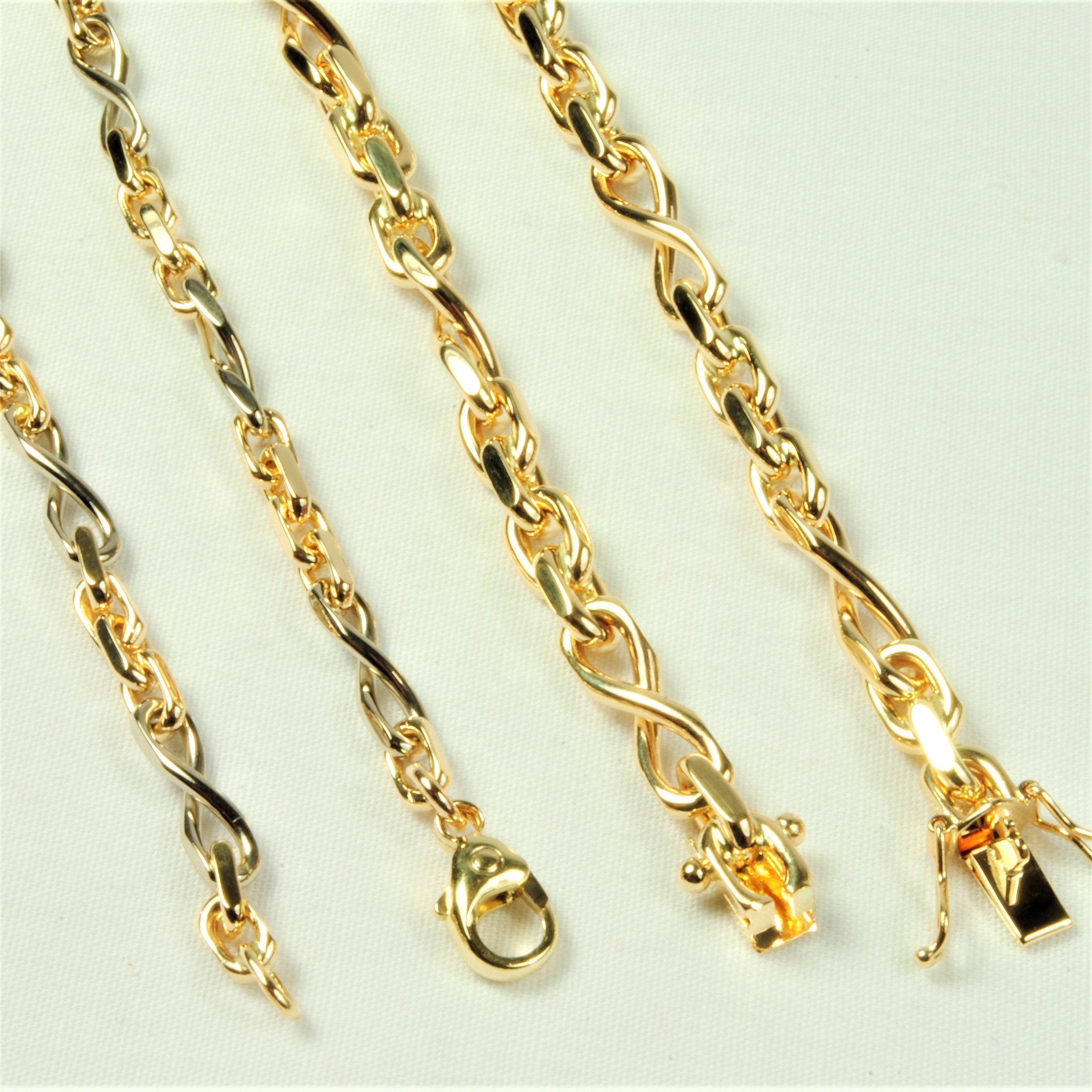 14Kt Guld Anker Sløjfe armbånd 21cm, i gold, til female; male; unisex, fra BNH