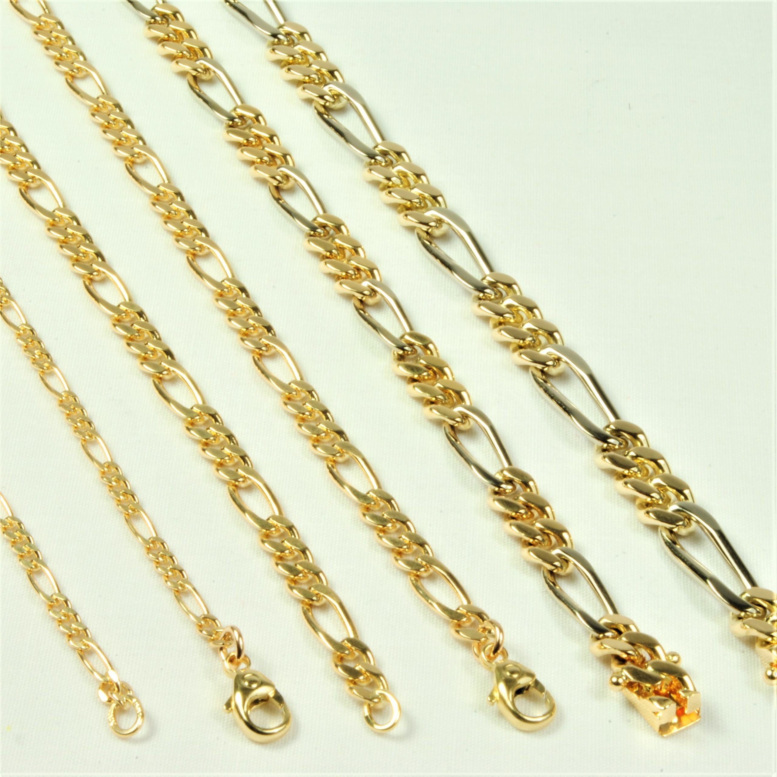 14kt Guld Figaro halskæde 45cm, i gold, til female; male; unisex, fra BNH