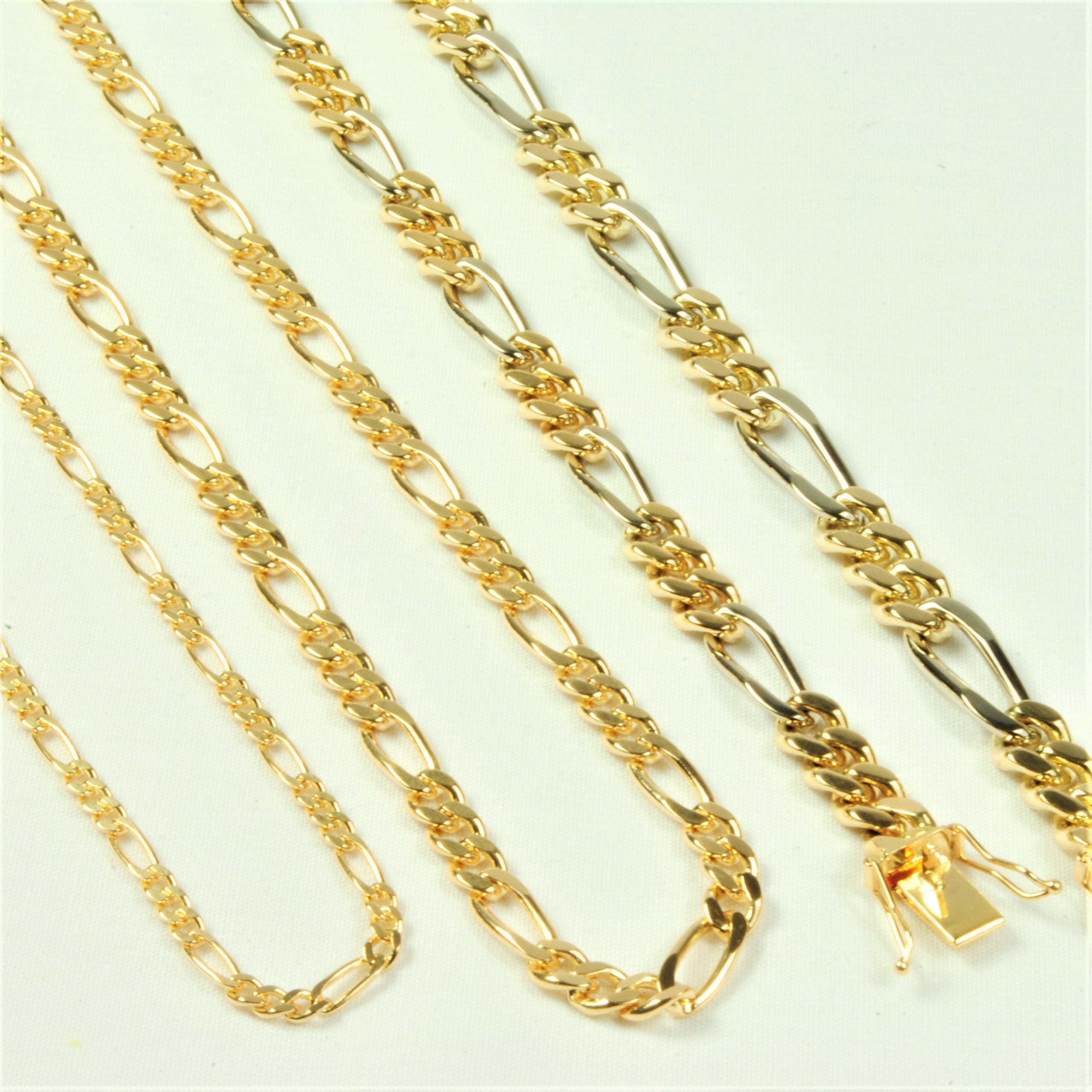 14kt Guld Figaro armbånd 18,5cm, i gold, til female; male; unisex, fra BNH