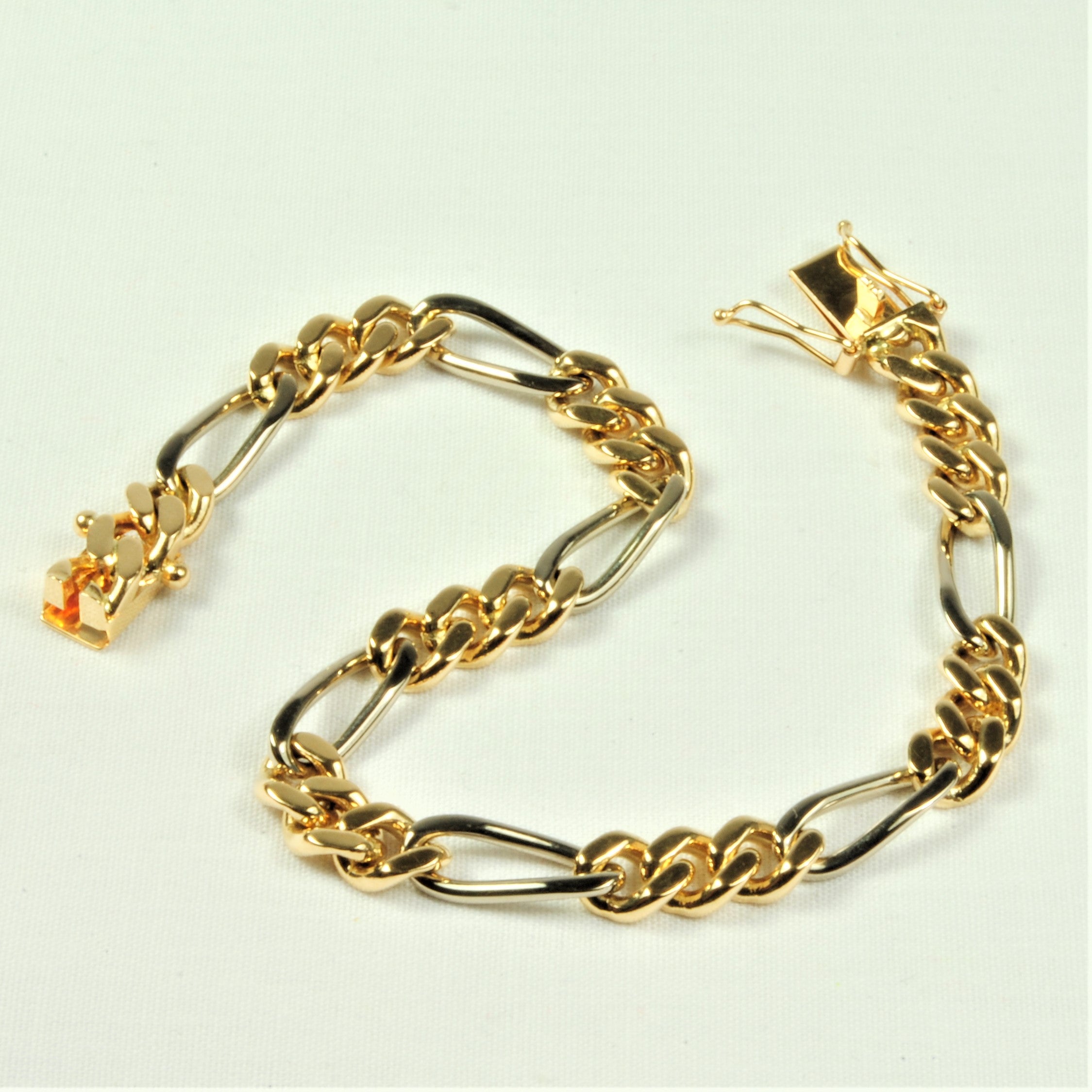 14kt Guld Figaro armbånd 18,5cm, i gold, til female; male; unisex, fra BNH