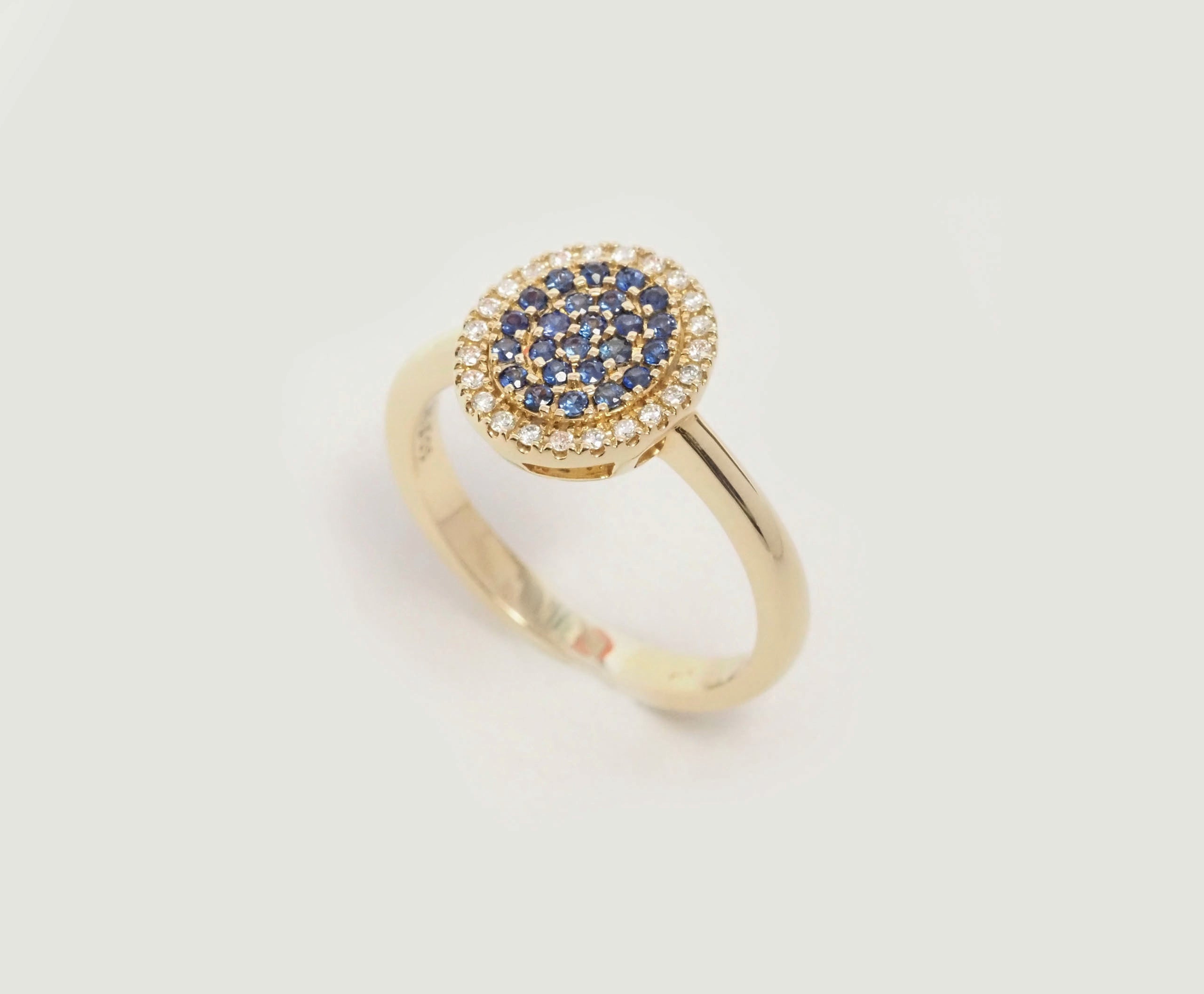 Blomster Ring M. Safir 14kt., i gold, til other; female, fra Blomster Jewellery