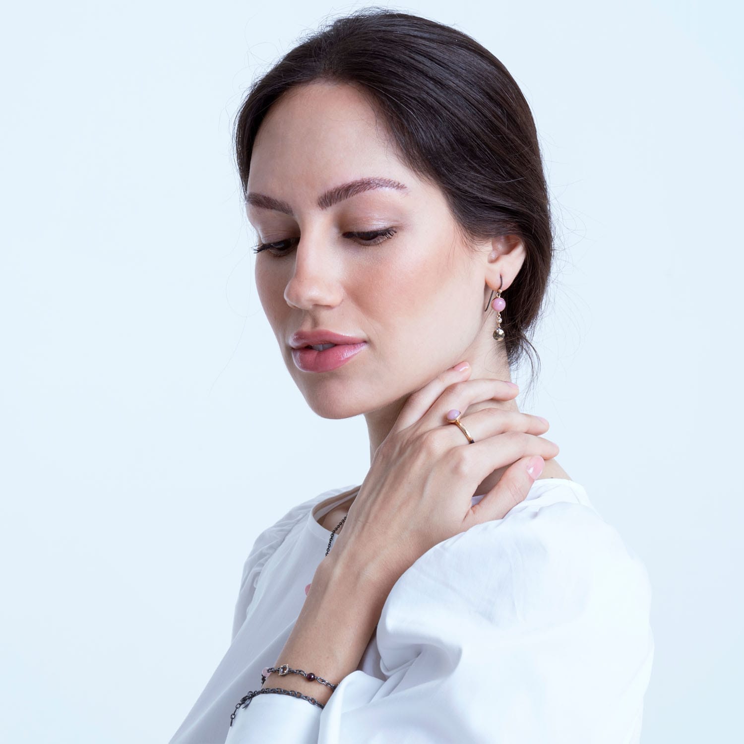 Zeus Stones Rød Mix Armbånd.