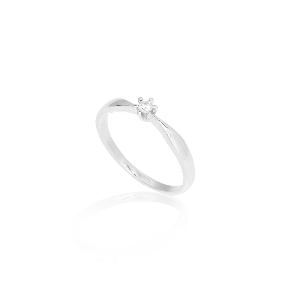 Present Hvidguld Diamant ring 0,05ct, til female, fra Jan Jørgensen