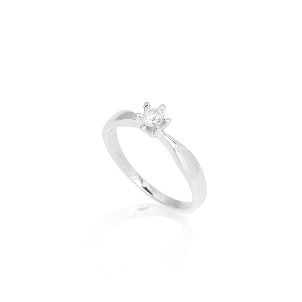 Present Hvidguld Diamant ring 0,15ct, til female, fra Jan Jørgensen