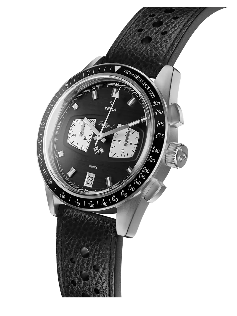 YEMA - Rallygraf Meca-Quartz II Reverse Panda, fra Yema