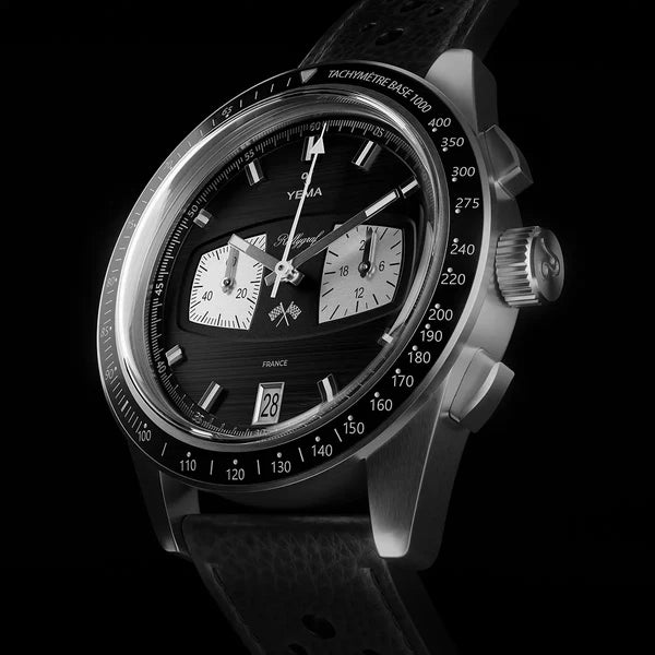 YEMA - Rallygraf Meca-Quartz II Reverse Panda, fra Yema