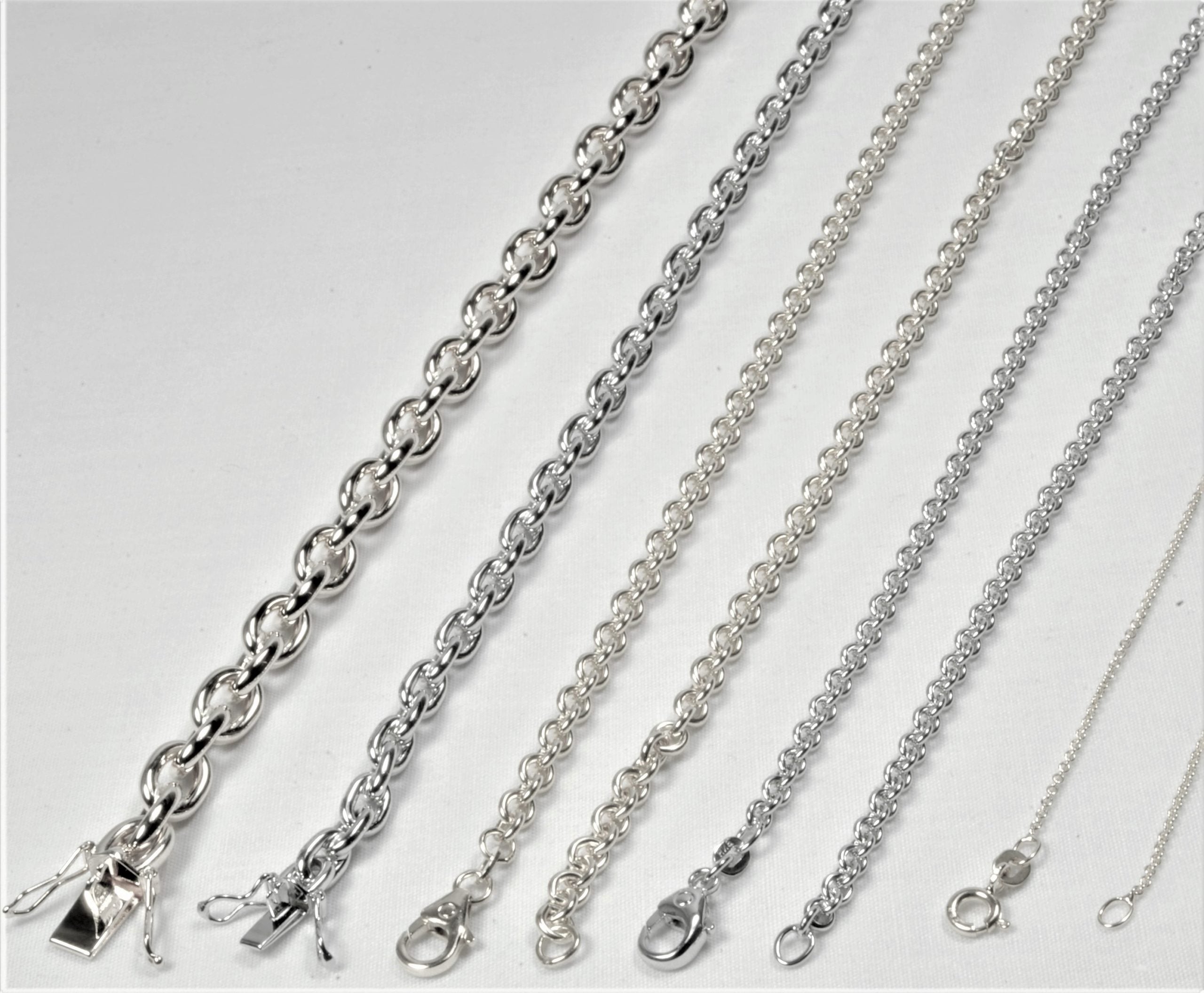 Sølv Rund Anker Halskæde 45 cm, til female; male; unisex, fra BNH SØLVKÆDER