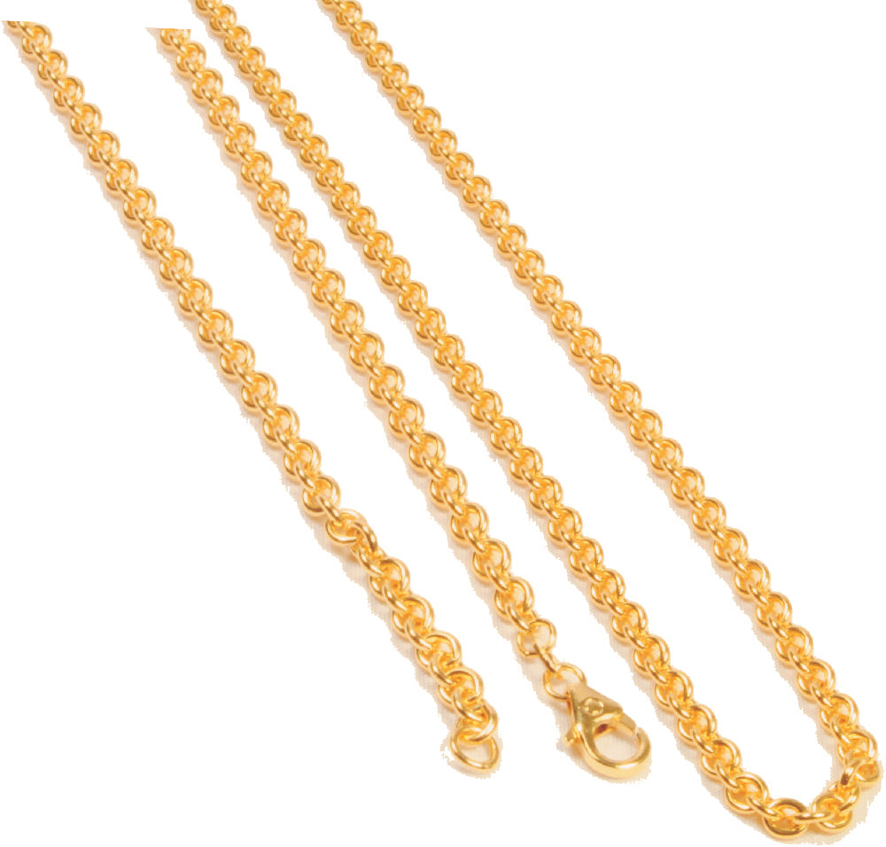 14kt Rosa-guld rund-anker halskæde 60cm, i rose-gold, til female; male; unisex, fra BNH