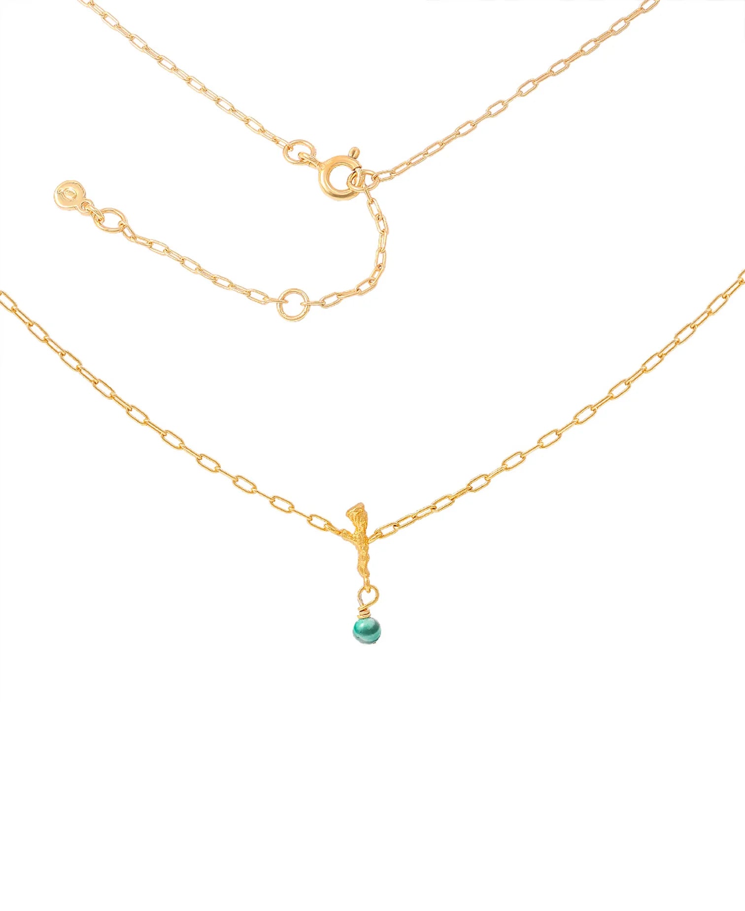 Hultquist Olivine Halskæde, i sterling-silver; gold, fra Hultquist