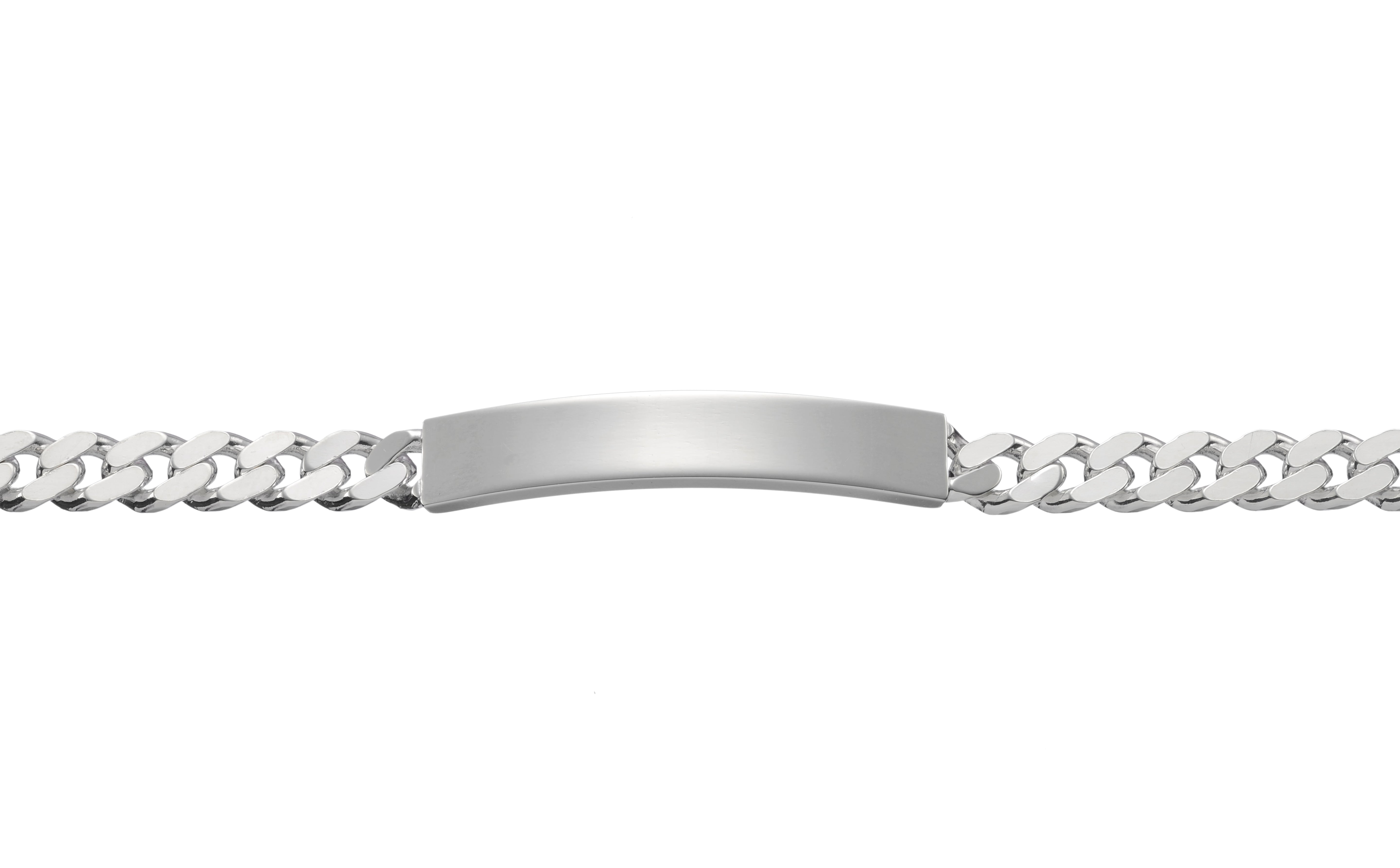 Sølv Panser Facet armbånd m. plade 18,5 cm, til female; male; unisex, fra BNH SØLVKÆDER