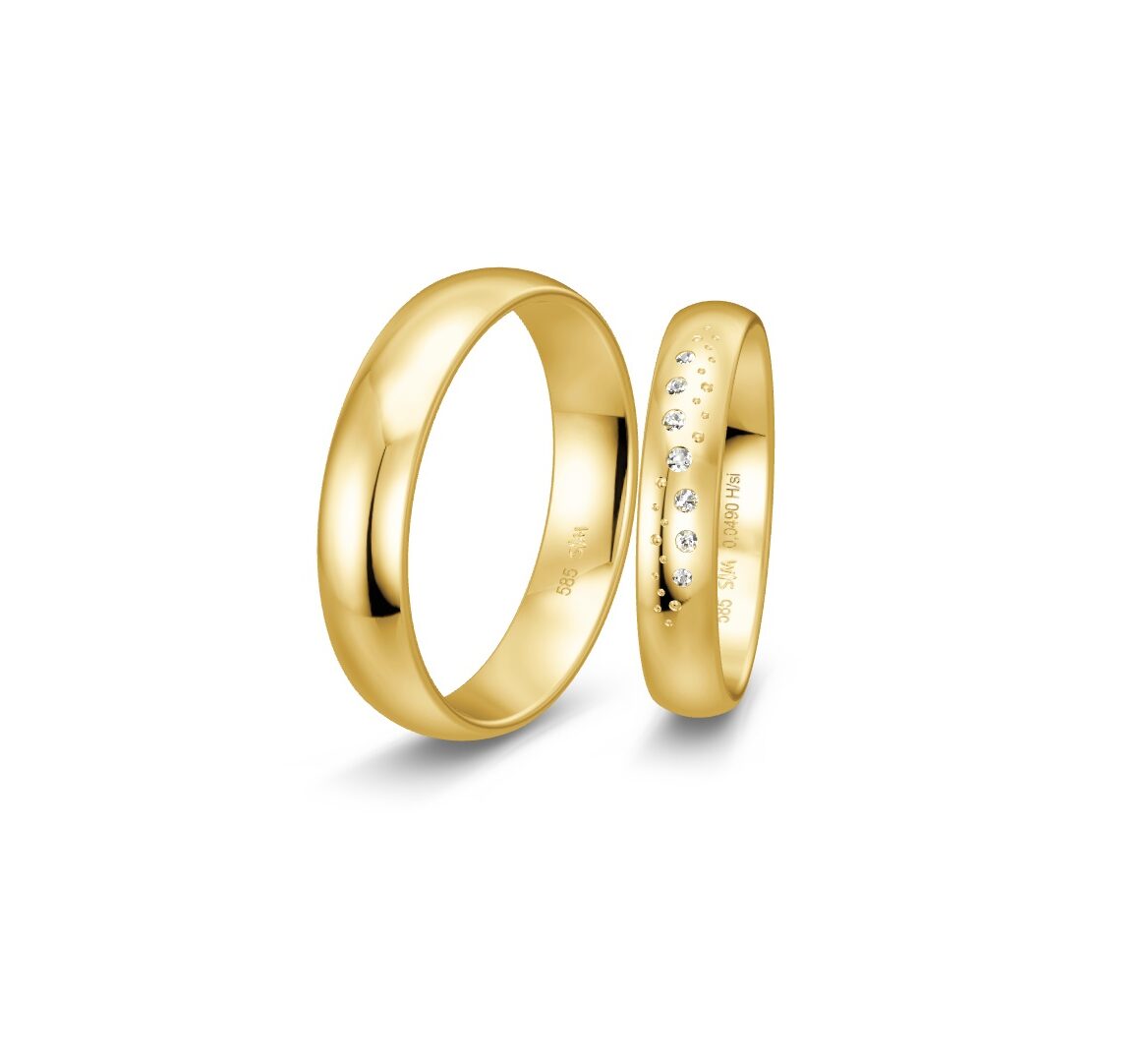 Saint Maurice Vielsesringe 14kt - Sæt 3, fra Saint Maurice