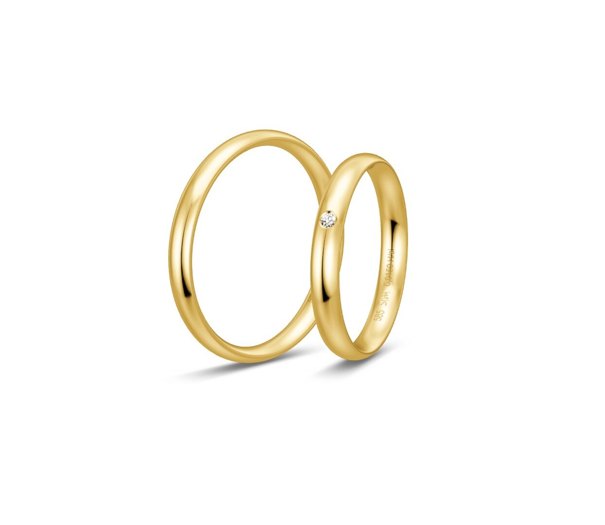 Saint Maurice Vielsesringe 14kt - Sæt 8, fra Saint Maurice