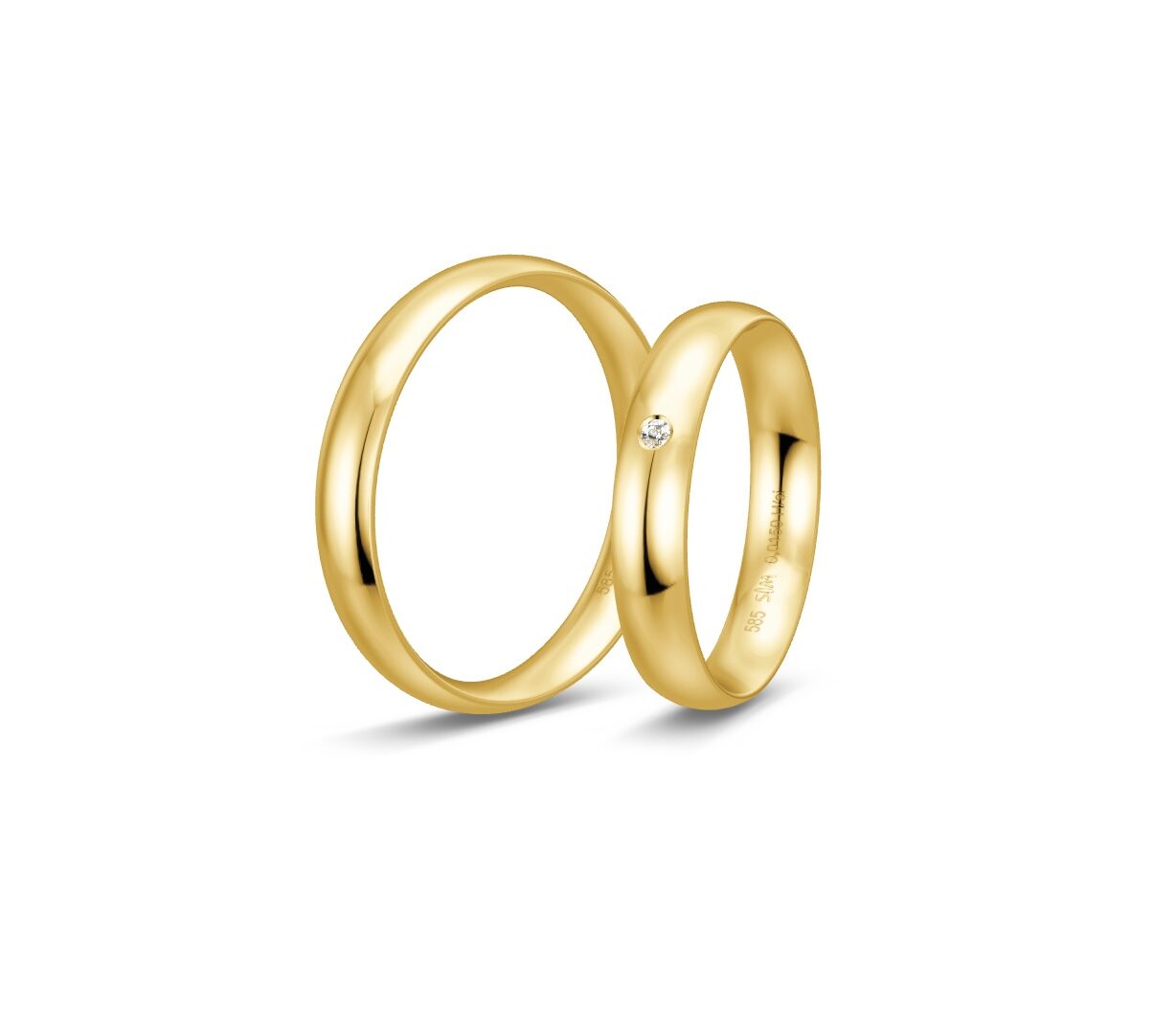 Saint Maurice Vielsesringe 14kt - Sæt 9, fra Saint Maurice