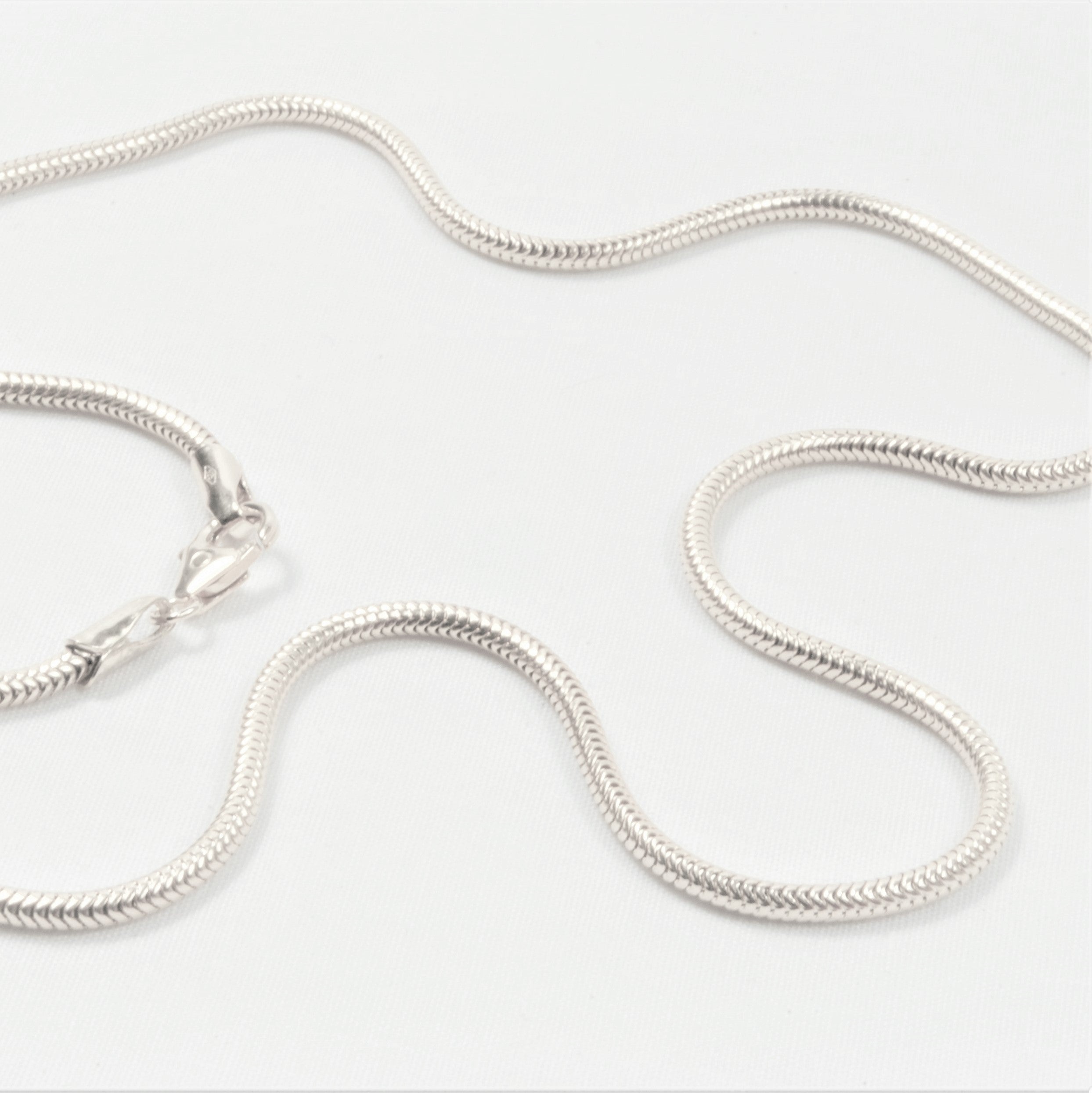 Sølv Slange halskæde 40 cm, til female; male; unisex, fra BNH SØLVKÆDER