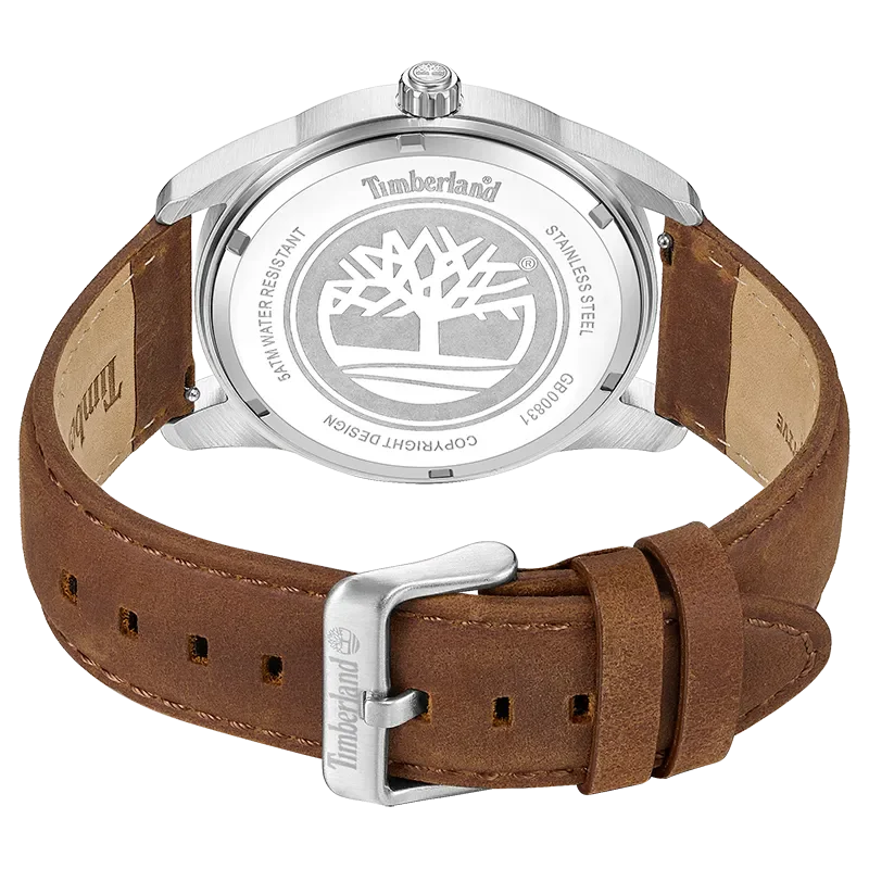 Timberland Birch Road TDWGB0083103 set bagfra med bagkasse i stål og brun rem med spænde
