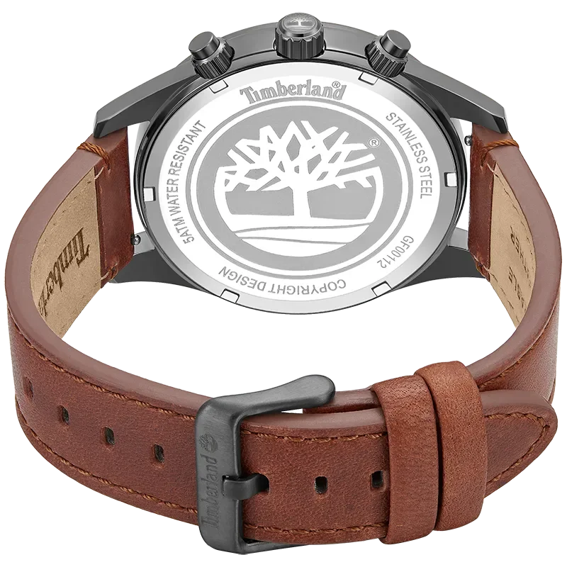 Timberland Ashmont TDWGF0011203 herreur set bagfra med indgraveret bagkasse og brun læderrem med spænde