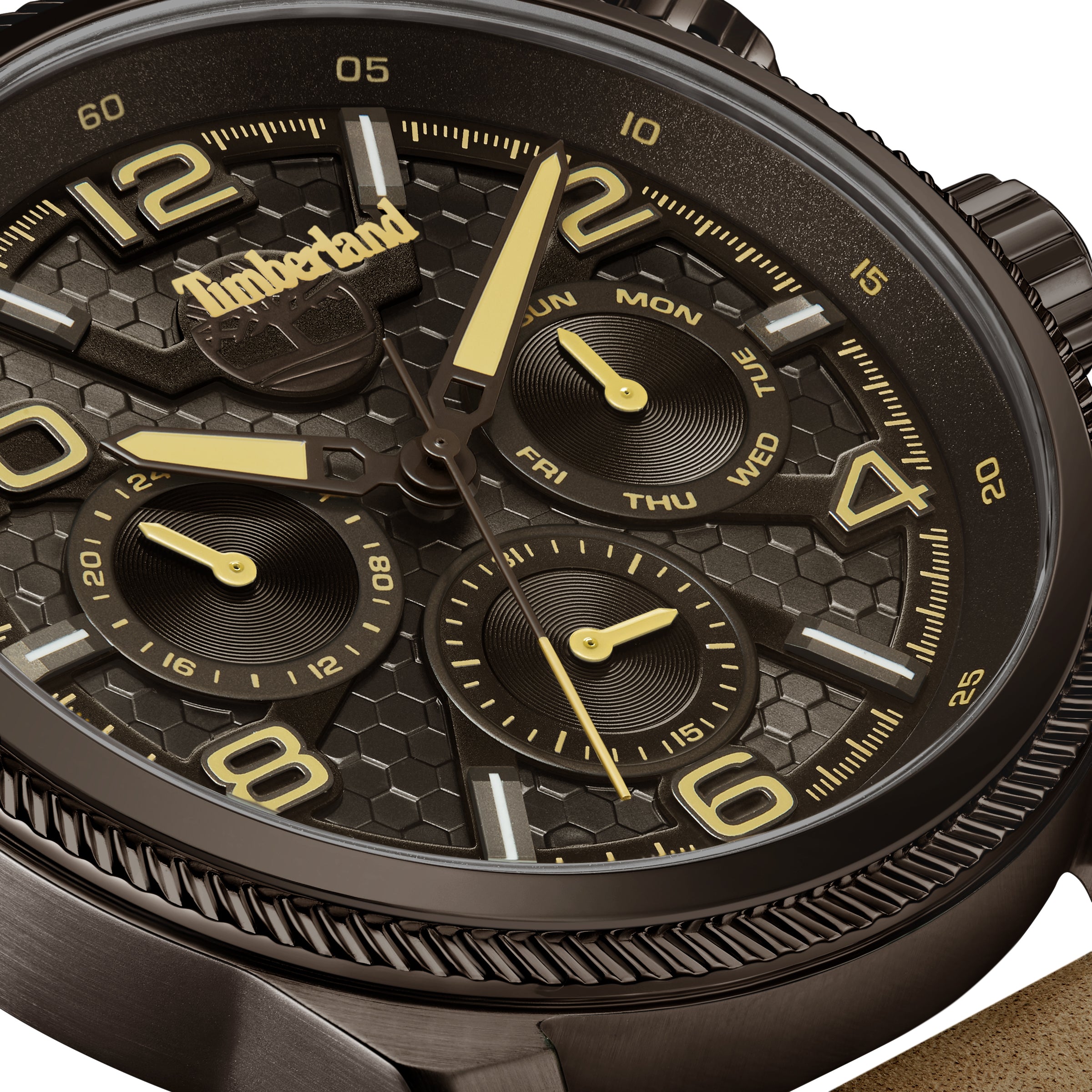 Timberland Henniker II TDWGF0028706 set bagfra med bagkasse i stål og brun rem med spænde