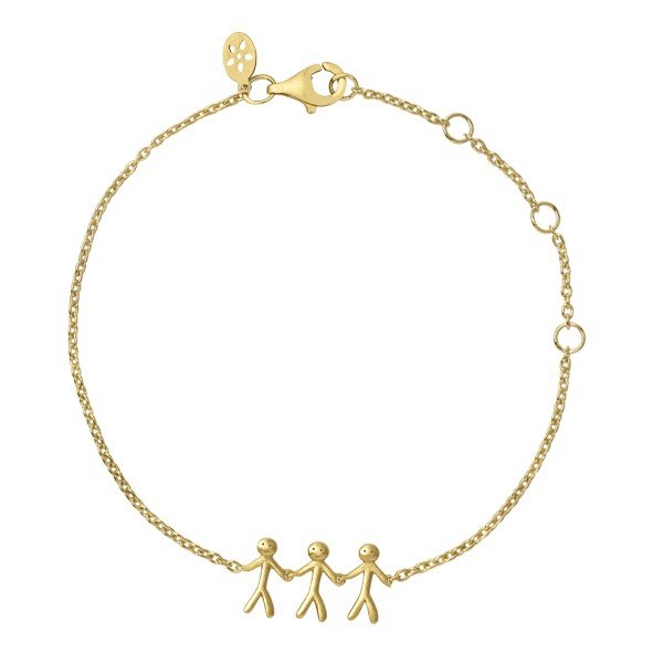 Together - Family 3 armbånd - Sølv Forgyldt, i sterling-silver; gold, fra ByBiehl