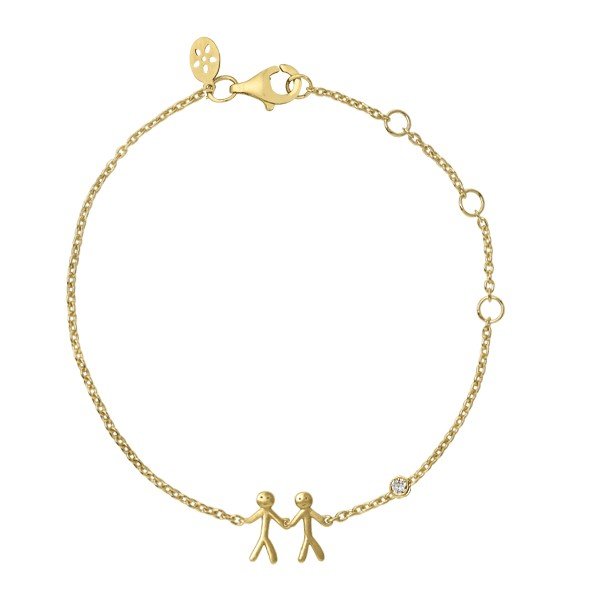 Together - My Love armbånd - Sølv Forgyldt., i sterling-silver, fra ByBiehl