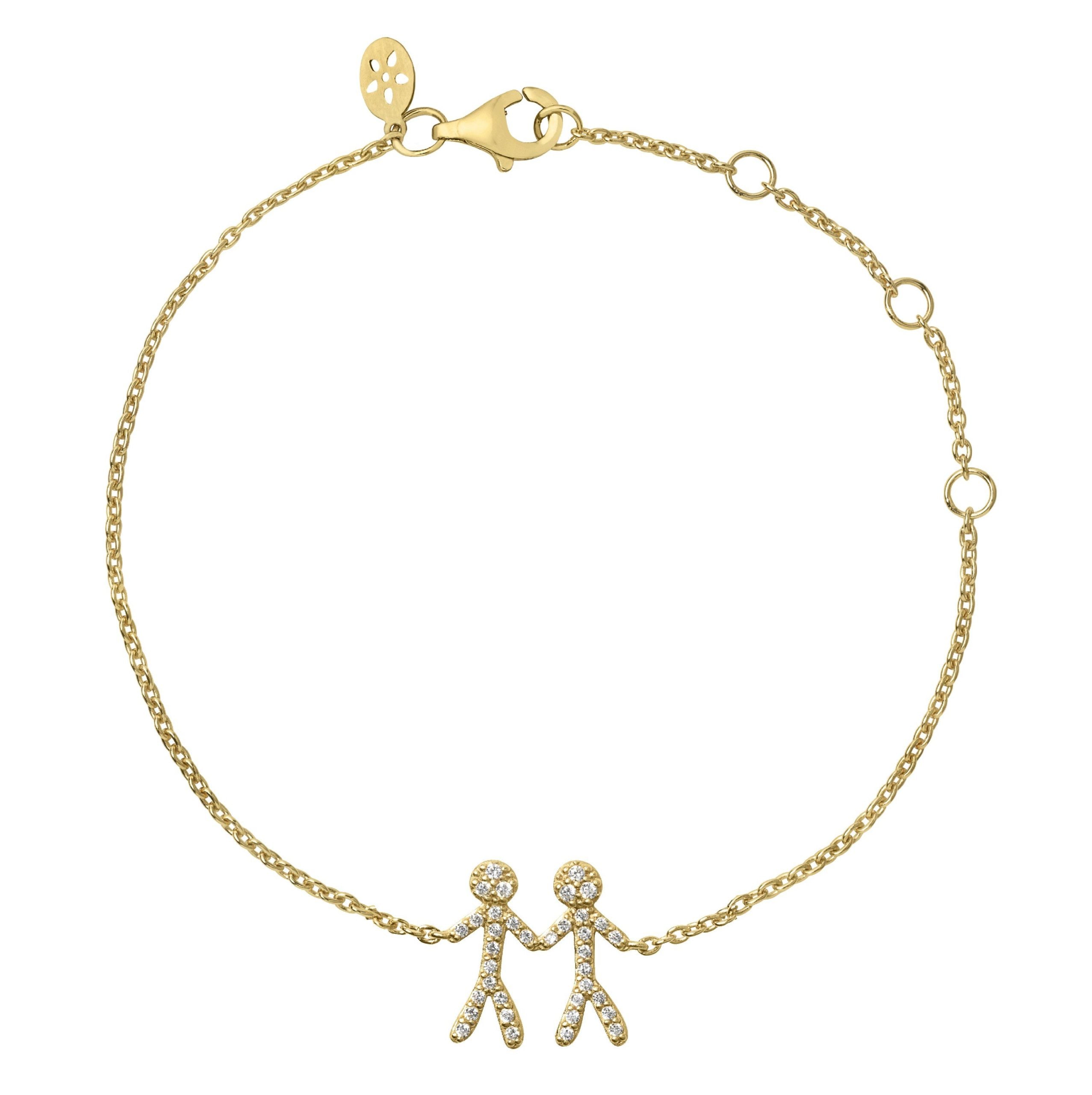 Together - You & Me armbånd - Guld, i sterling-silver, fra ByBiehl