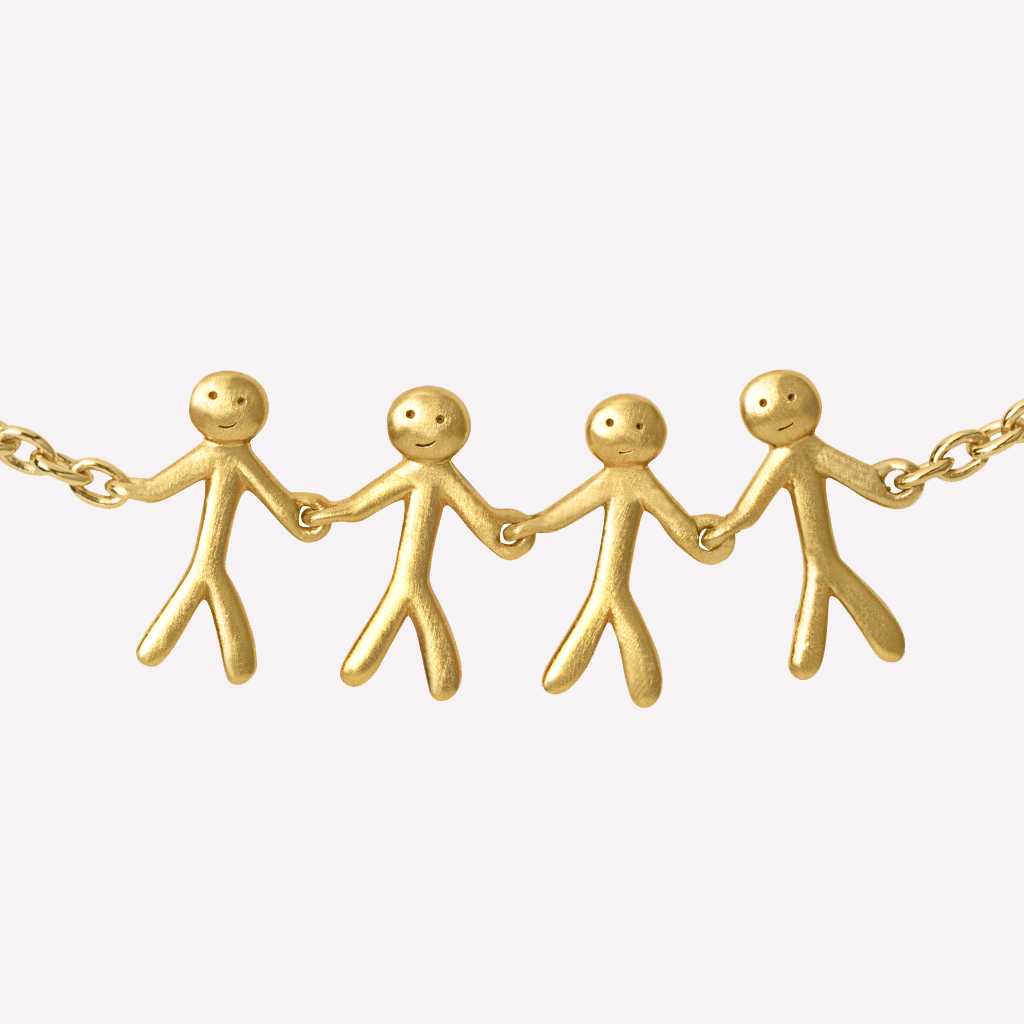 Together - Family 4 armbånd - Guld
