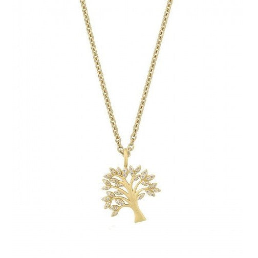 Tree of Life sparkle halskæde - Guld, fra ByBiehl