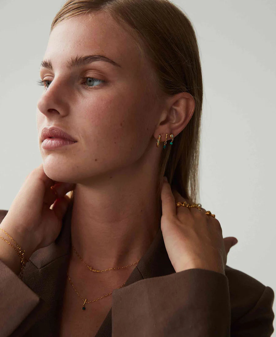 Hultquist Olivine Halskæde, i sterling-silver; gold, fra Hultquist