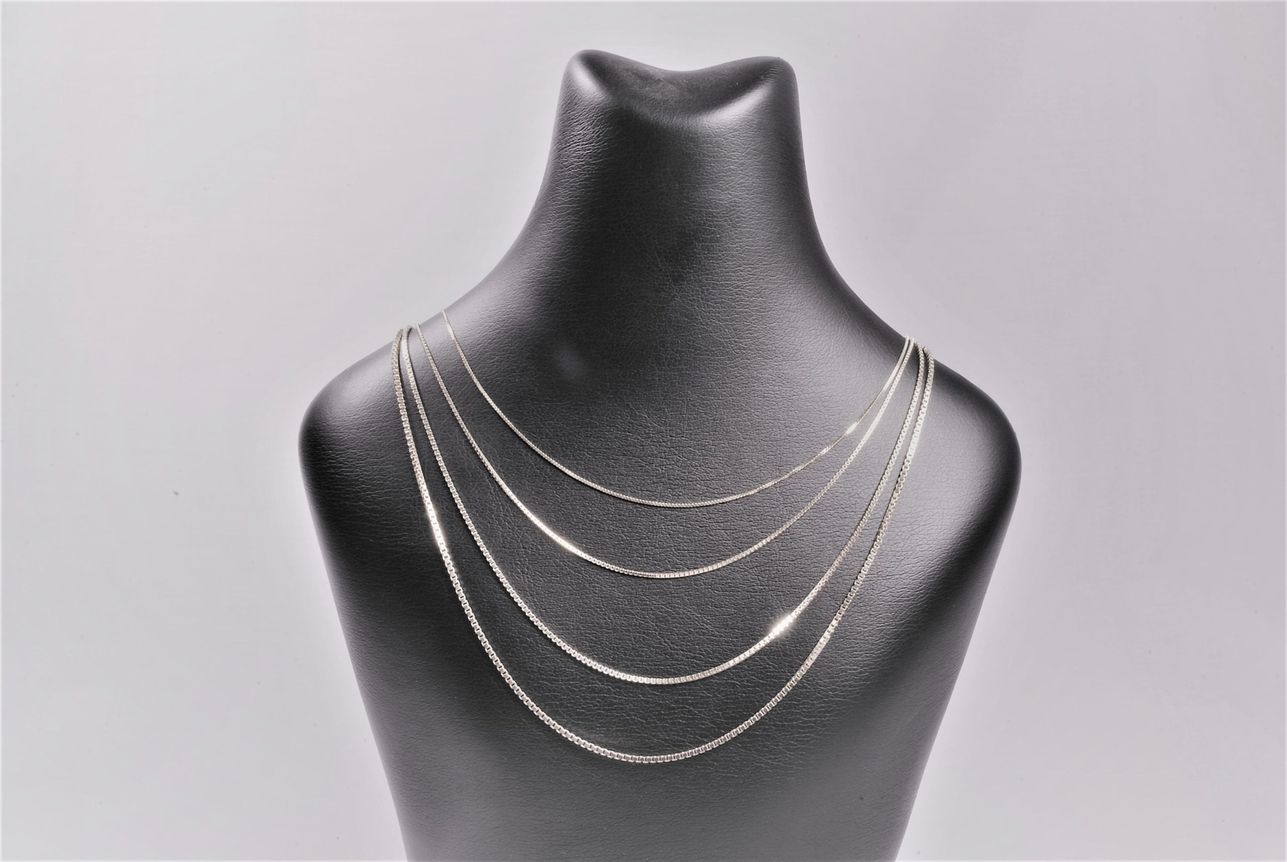 14Kt Hvidguld venezia halskæde 50cm, i white-gold, til female; male; unisex, fra BNH