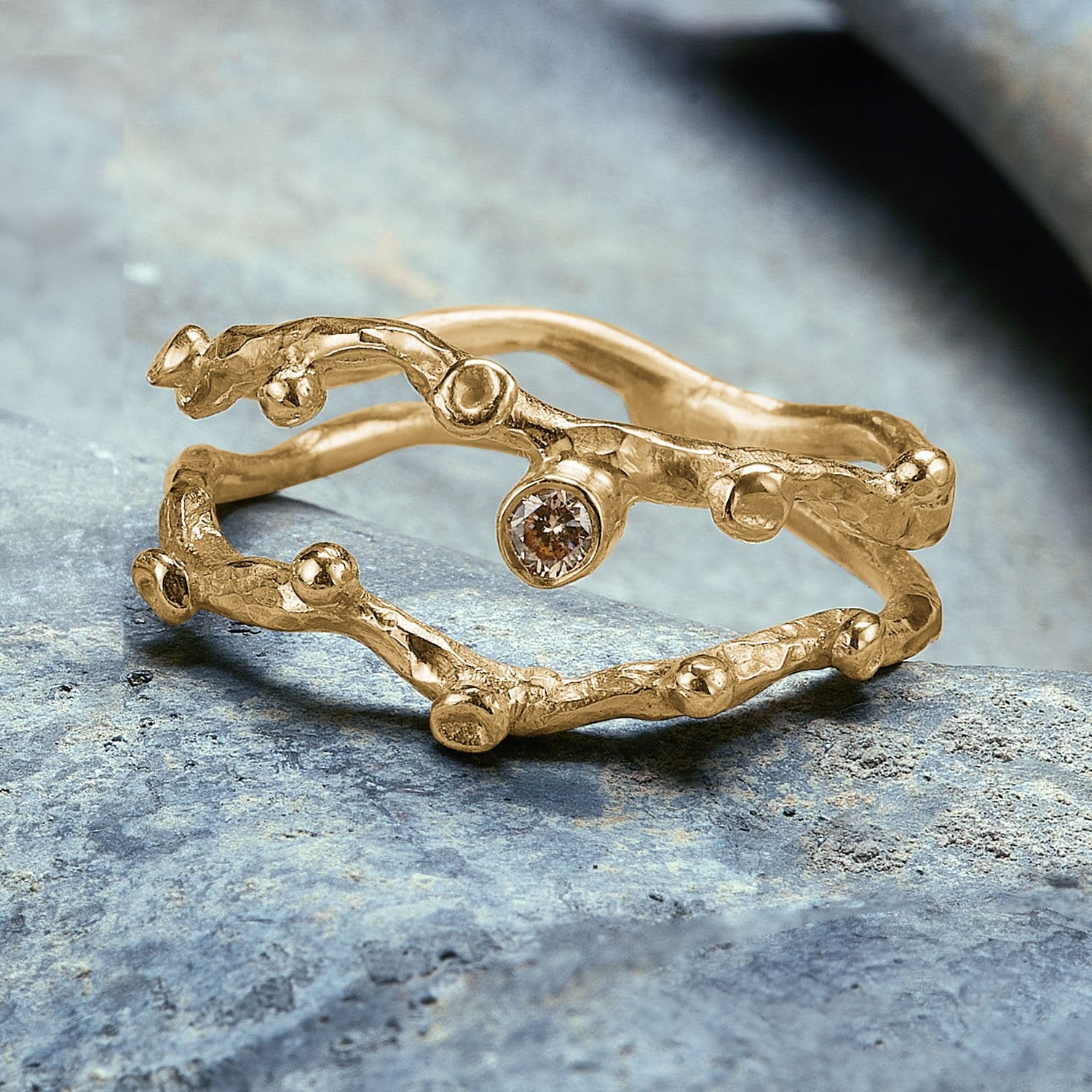 Ring Zenith Duo 14kt, fra ByBirdie