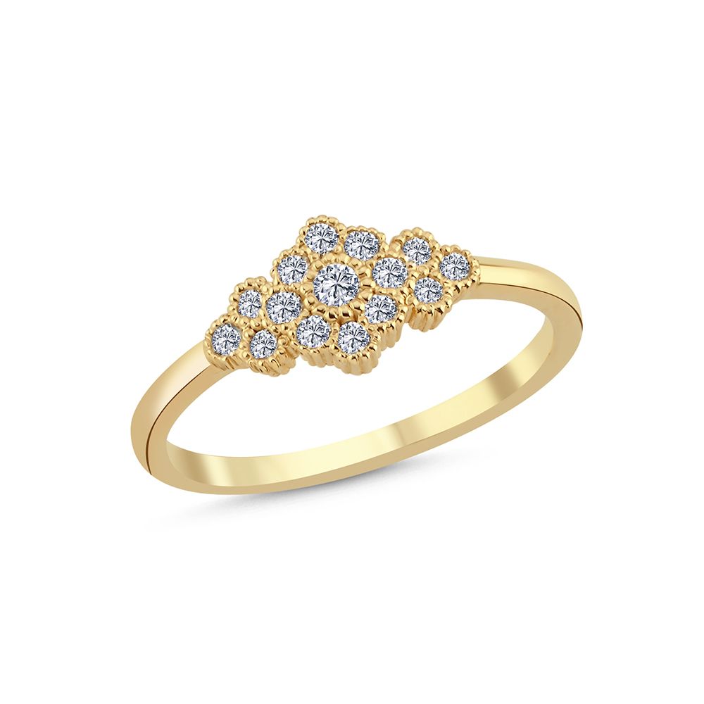 Nuran - Athene Ring 14kt M. Diamanter